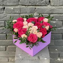 Цветочная композиция из Розы в коробке в Лысогорской