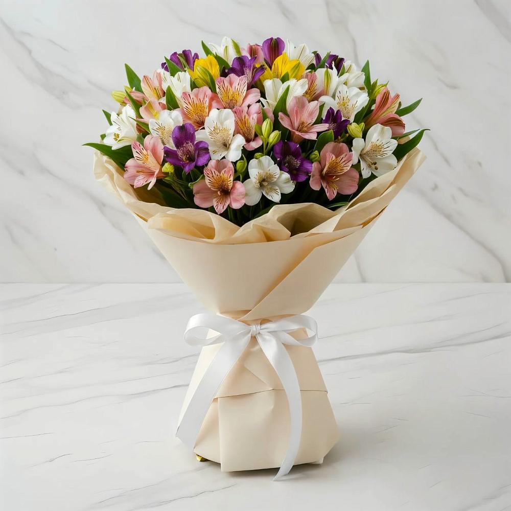 Букет цветов из: Альстромерии в Лысогорской