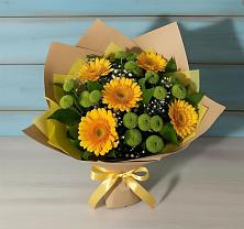 Букет цветов из:  Герберы и Хризантемы в Лысогорской