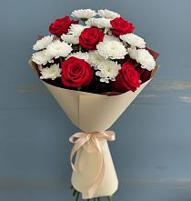 Букет цветов из:  Розы и Хризантемы в Лысогорской