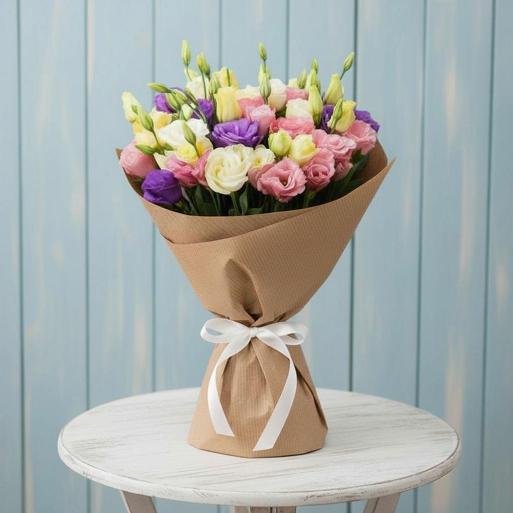 Букет цветов из: Лизиантусы в Лысогорской