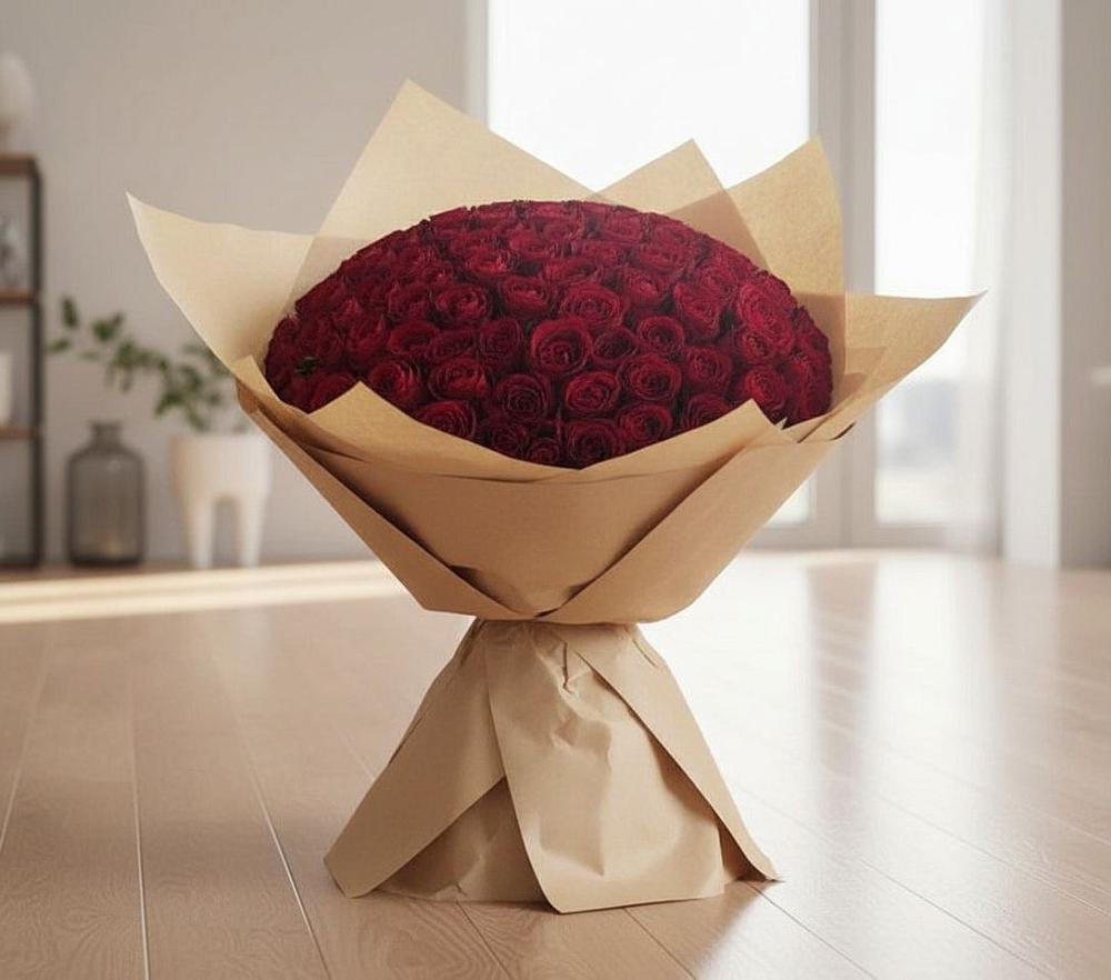 Букет 101 Красная роза в Лысогорской