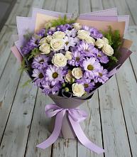 Букет цветов из:  Хризантемы и Розы в Лысогорской