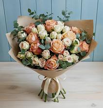 Букет цветов из:  Альстромерии и Розы в Лысогорской