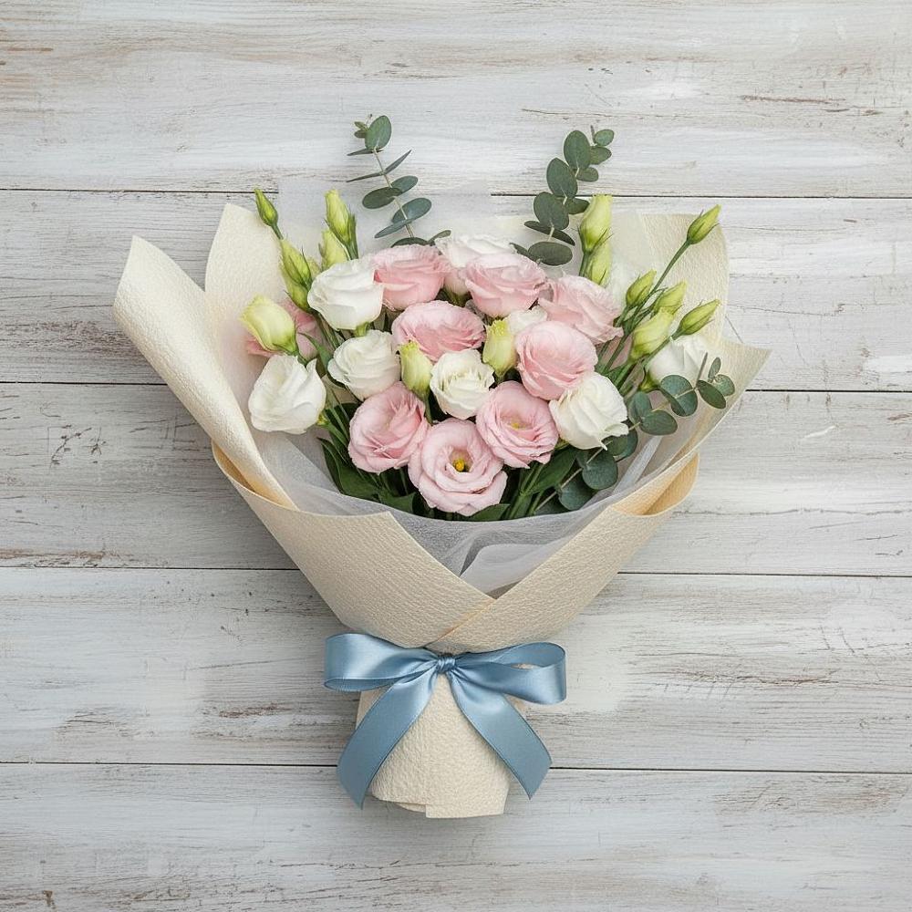 Букет цветов из: Лизиантусы в Лысогорской